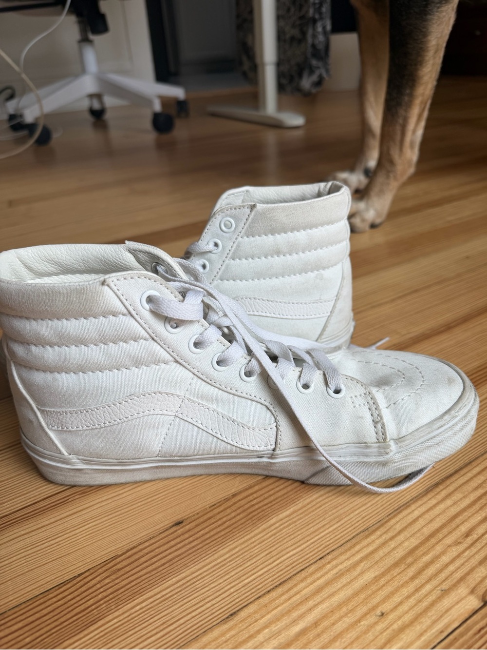 Vans White High-Top Canvas Sneakers